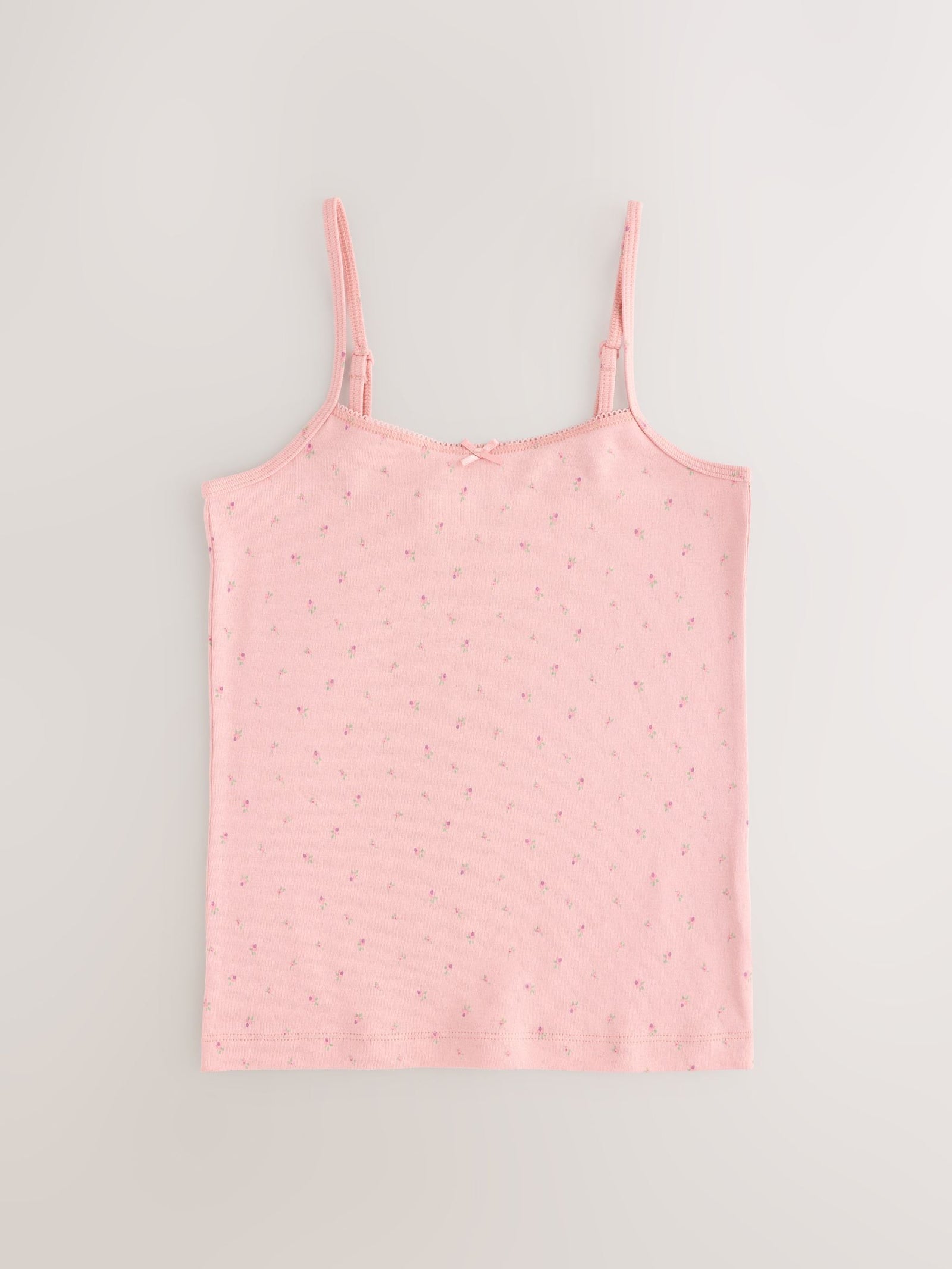 Pink Strappy Printed Cami Vests 3 Pack (1.5-16yrs)