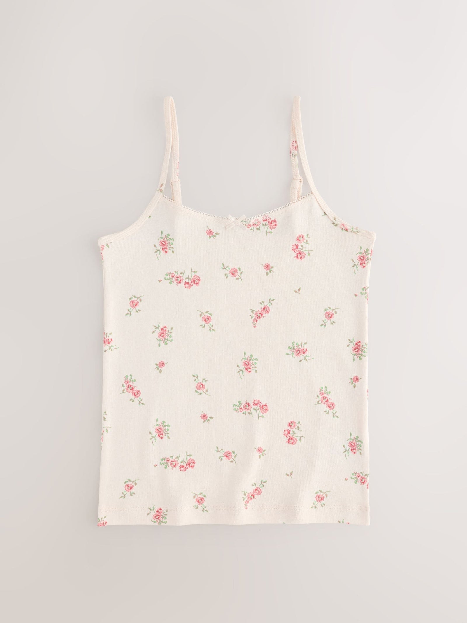 Pink Strappy Printed Cami Vests 3 Pack (1.5-16yrs)
