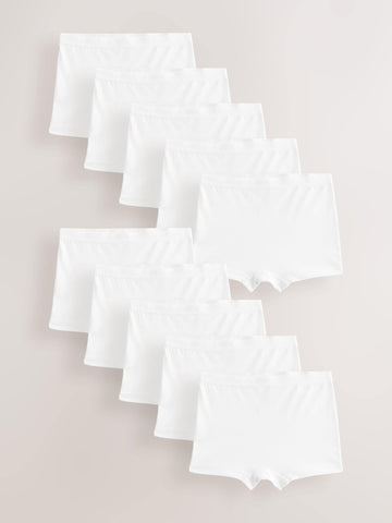 White Short Briefs 10 Pack (2-16yrs)