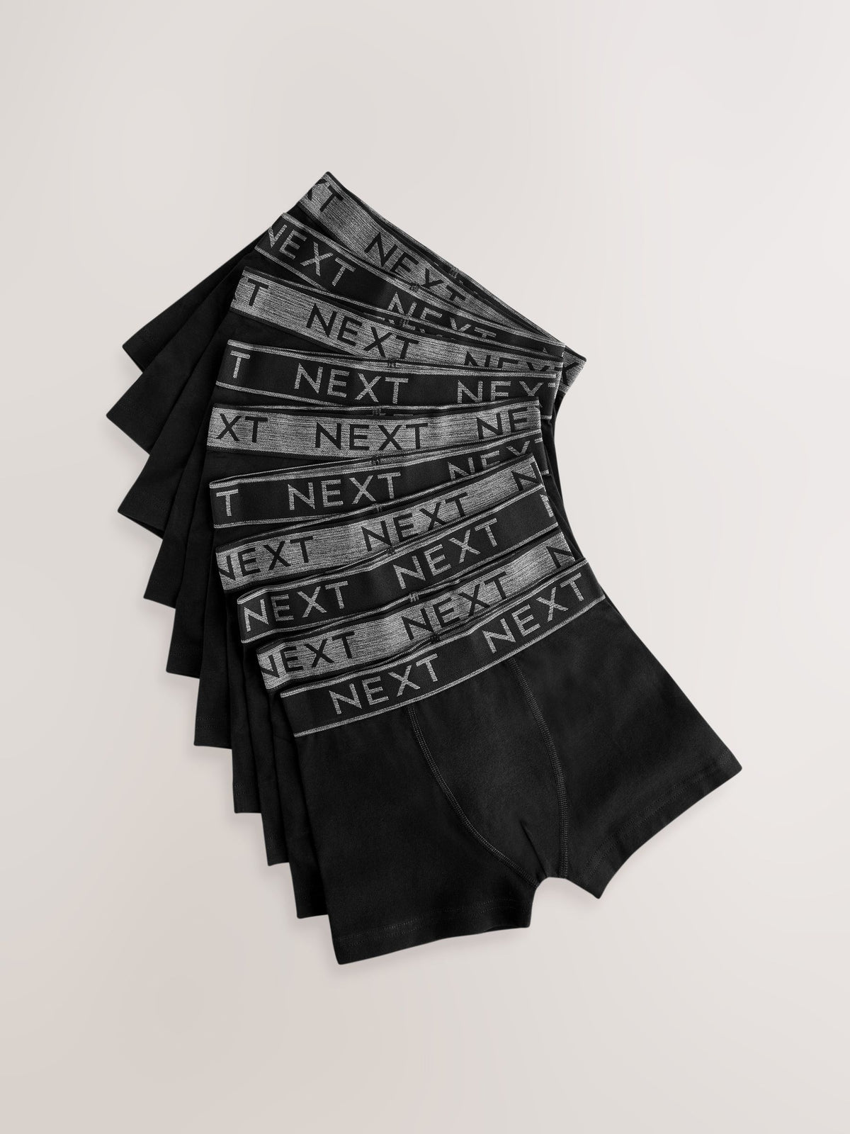 Black with Grey Waistband Trunks 10 Pack (1.5-16yrs)