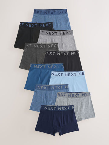 Blue/Grey Trunks 10 Pack (1.5-16yrs)