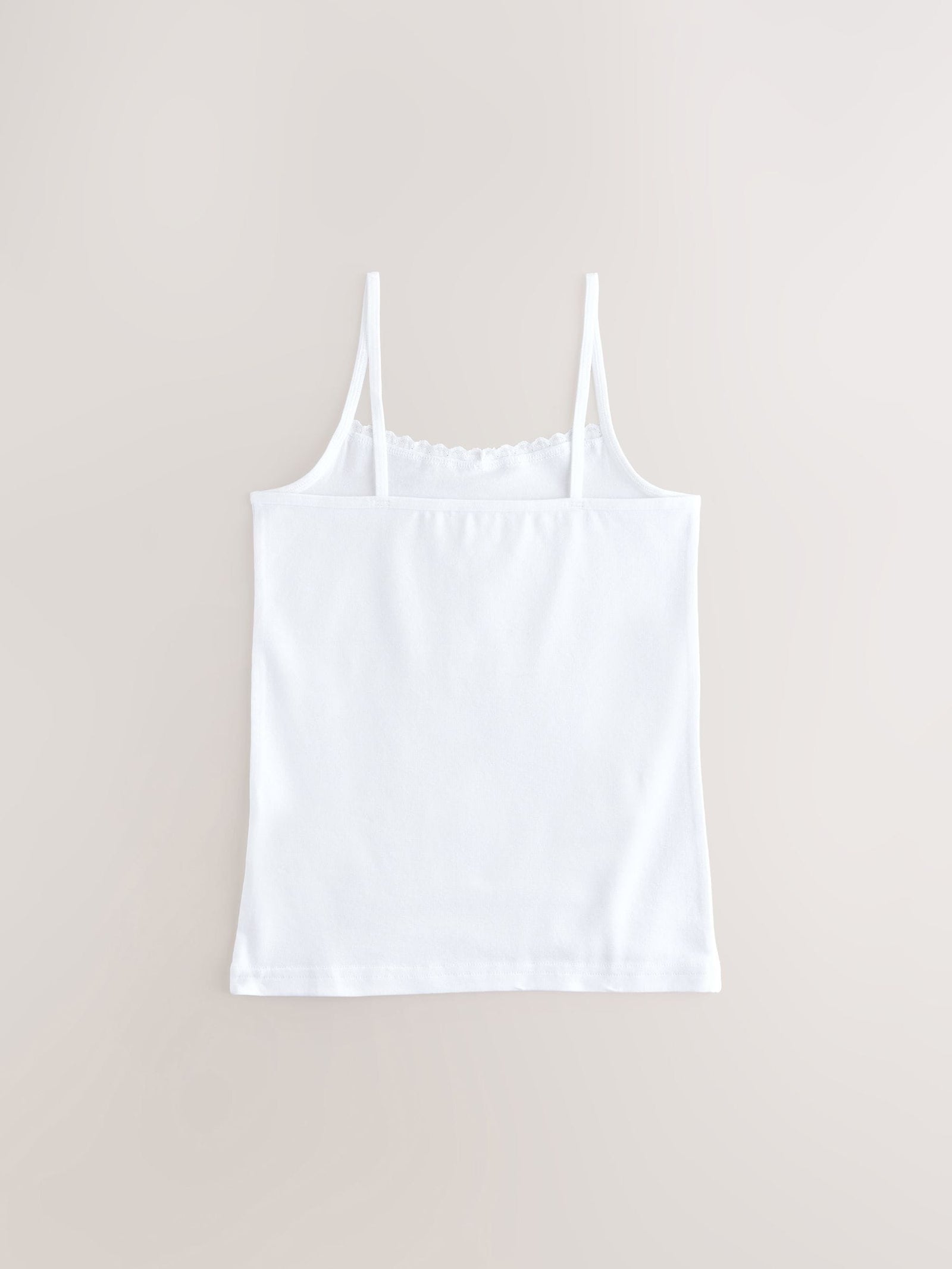 White 3 Pack Elastic Strappy Cami Vests (1.5-16yrs)