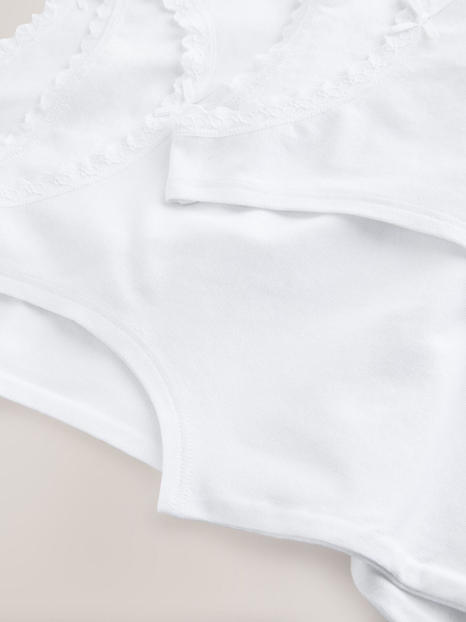 White 5 Pack Lace Trim Vest (1.5-16yrs)