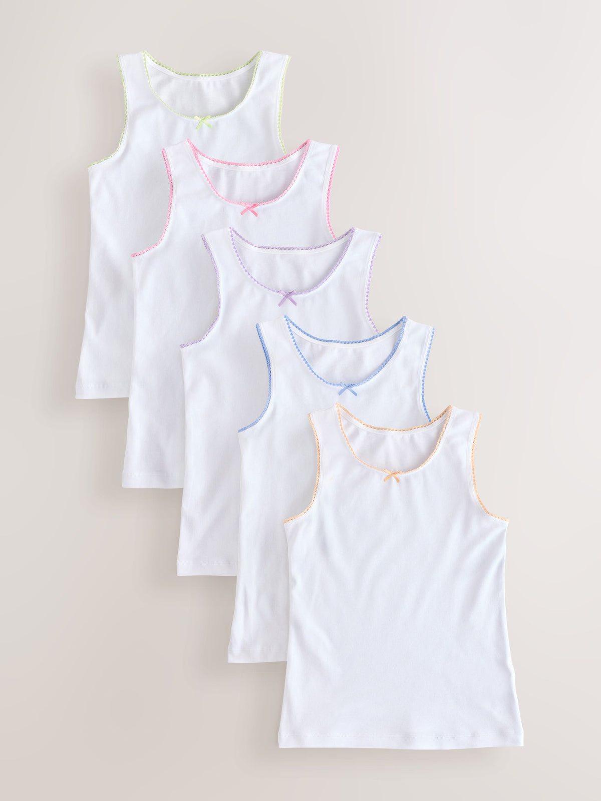 White Vests 5 Pack (1.5-16yrs)