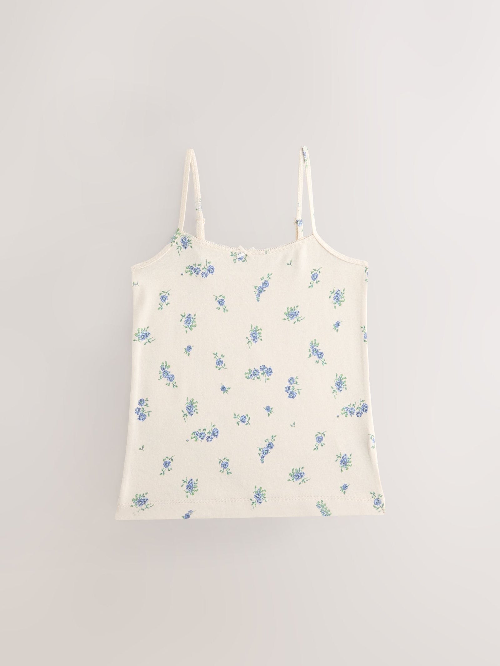 Blue Strappy Printed Cami Vests 3 Pack (1.5-16yrs)