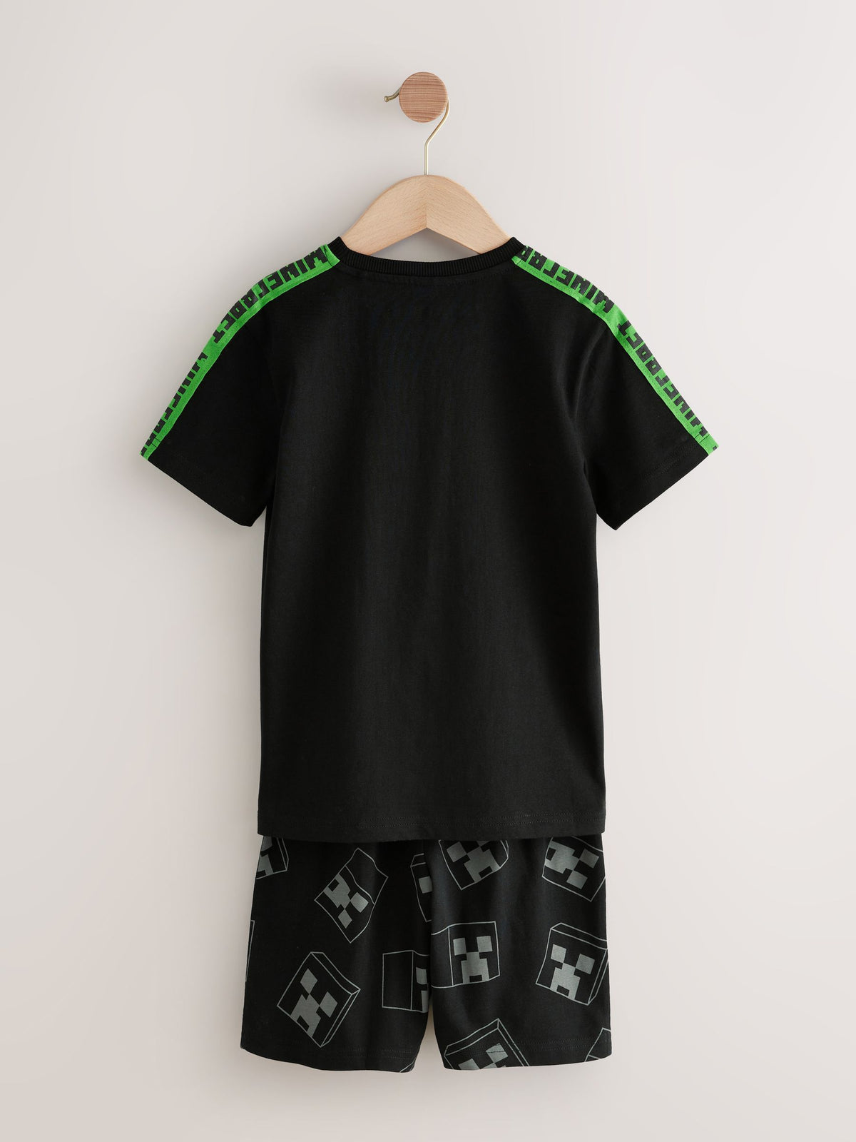 Green/Black Minecraft Short Pyjamas 2 Pack (5-14yrs)