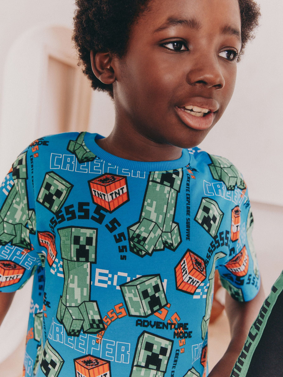 Green/Black Minecraft Short Pyjamas 2 Pack (5-14yrs)