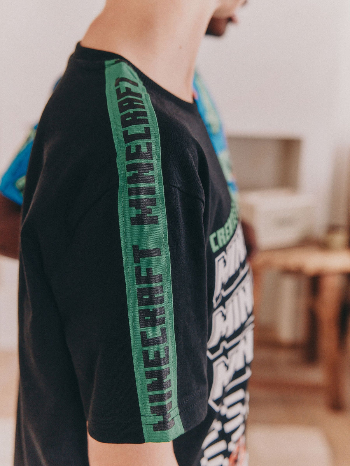 Green/Black Minecraft Short Pyjamas 2 Pack (5-14yrs)