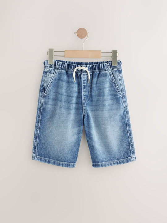 Bleach/Mid Blue Bermuda Pull On Denim Shorts 2 Pack (3-16yrs)