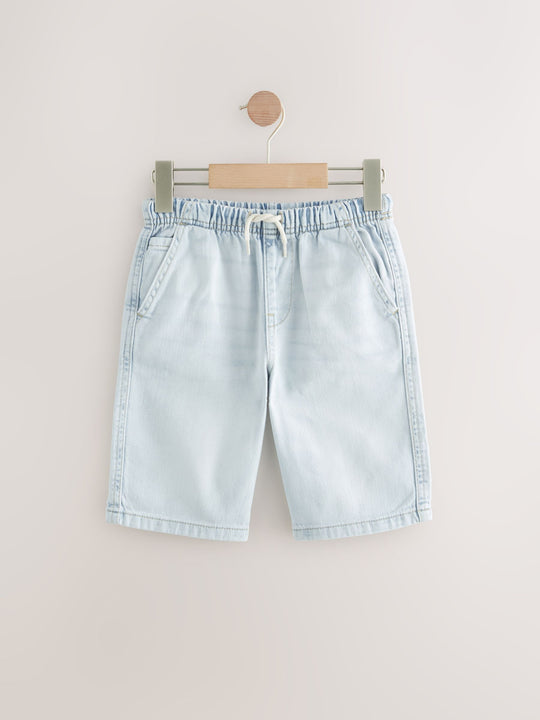 Bleach/Mid Blue Bermuda Pull On Denim Shorts 2 Pack (3-16yrs)