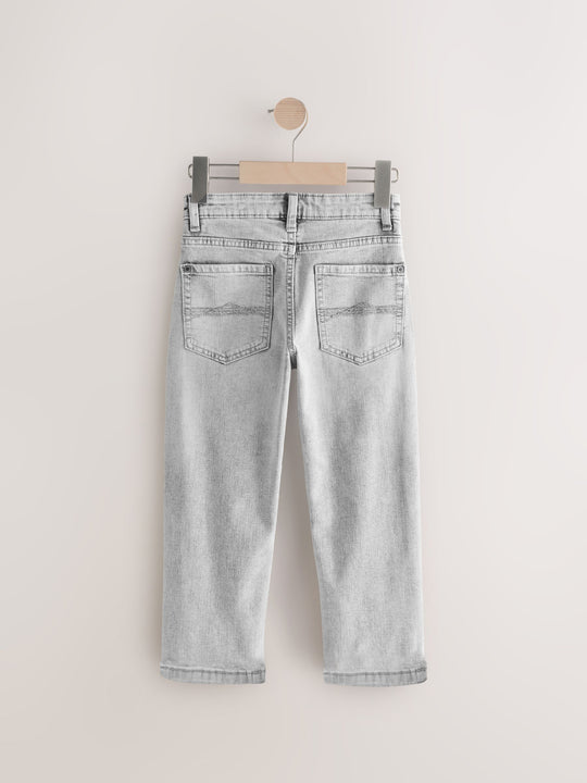 Light Grey Loose Fit Stretch Jeans (3-17yrs)