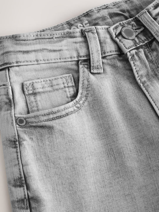 Light Grey Loose Fit Stretch Jeans (3-17yrs)