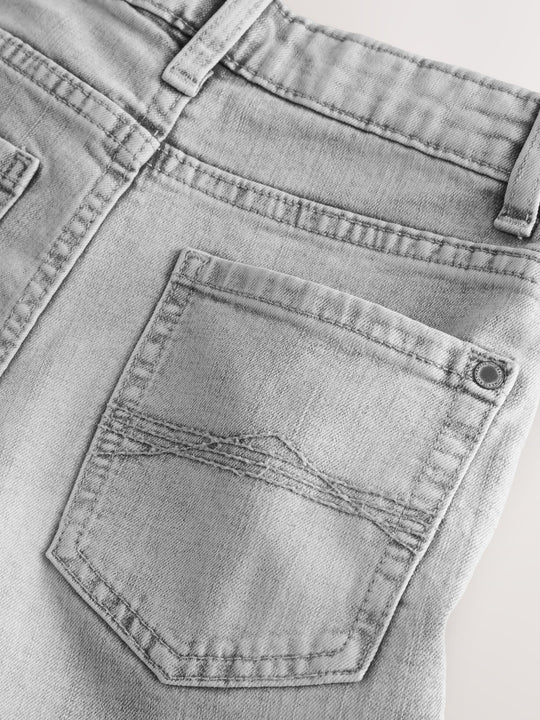 Light Grey Loose Fit Stretch Jeans (3-17yrs)