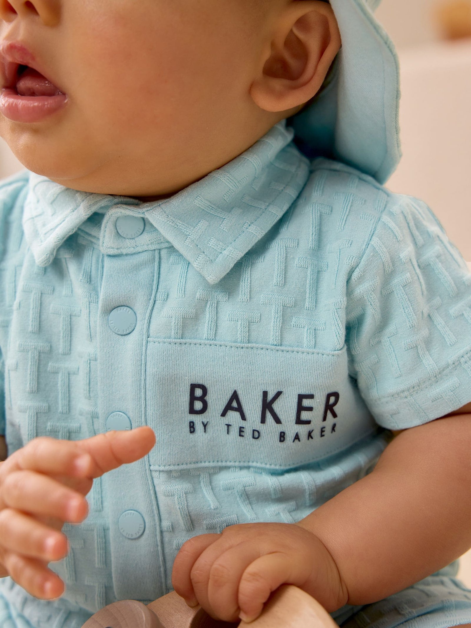 Baker by Ted Baker Textured Romper and Hat Set