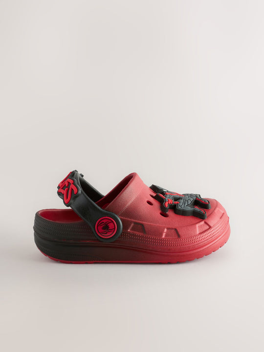Red/Black Spiderman Clogs