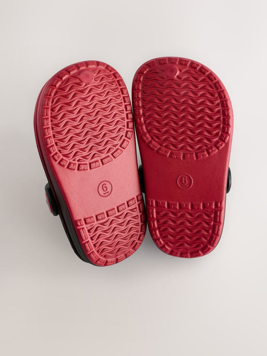 Red/Black Spiderman Clogs