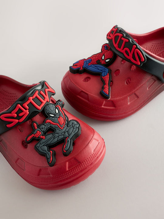 Red/Black Spiderman Clogs