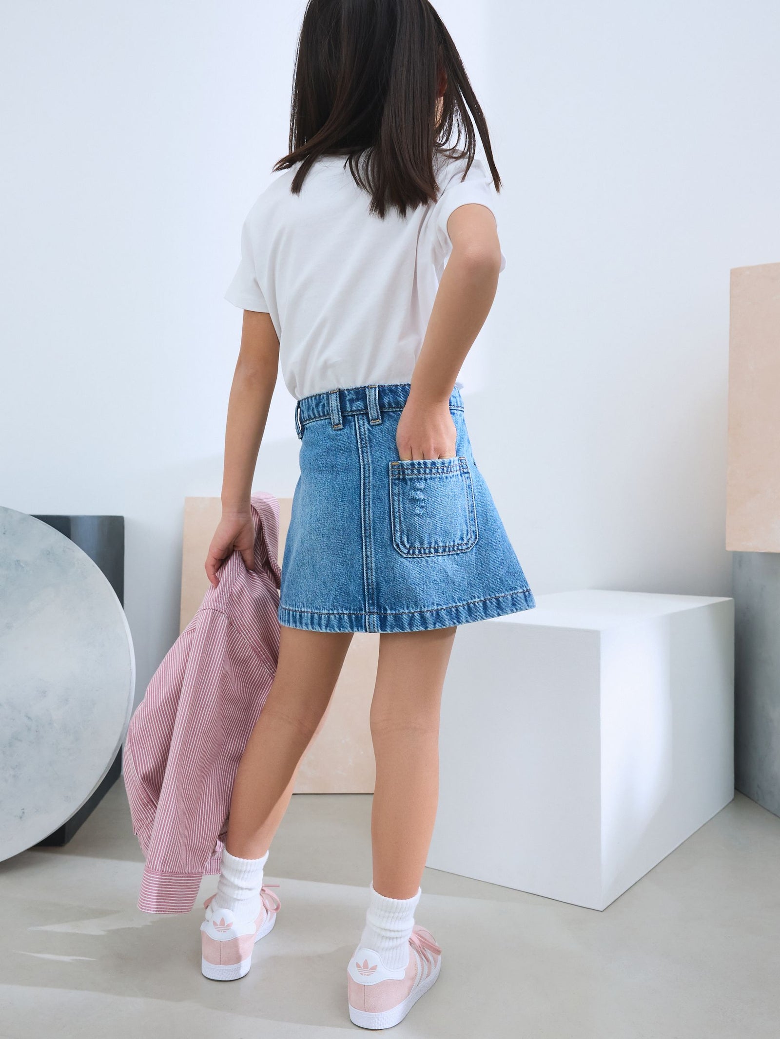 Mid Blue Denim Skirt (3-16yrs)