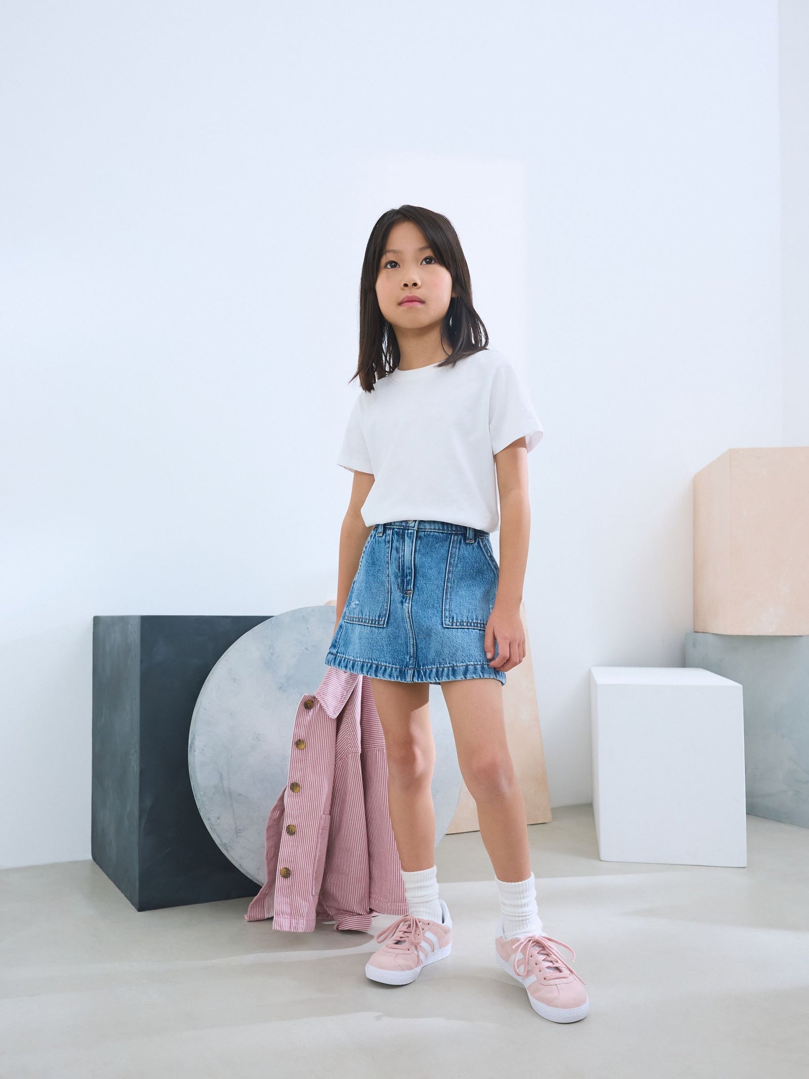 Mid Blue Denim Skirt (3-16yrs)