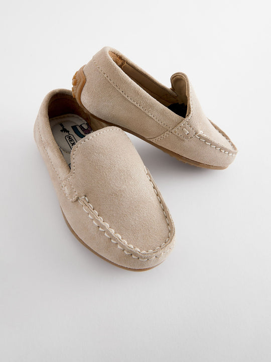 Natural Stone Wide Fit (G) Suede Slip-Ons Loafer Shoes