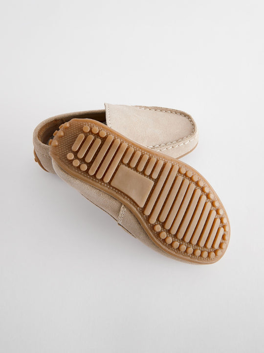 Natural Stone Wide Fit (G) Suede Slip-Ons Loafer Shoes