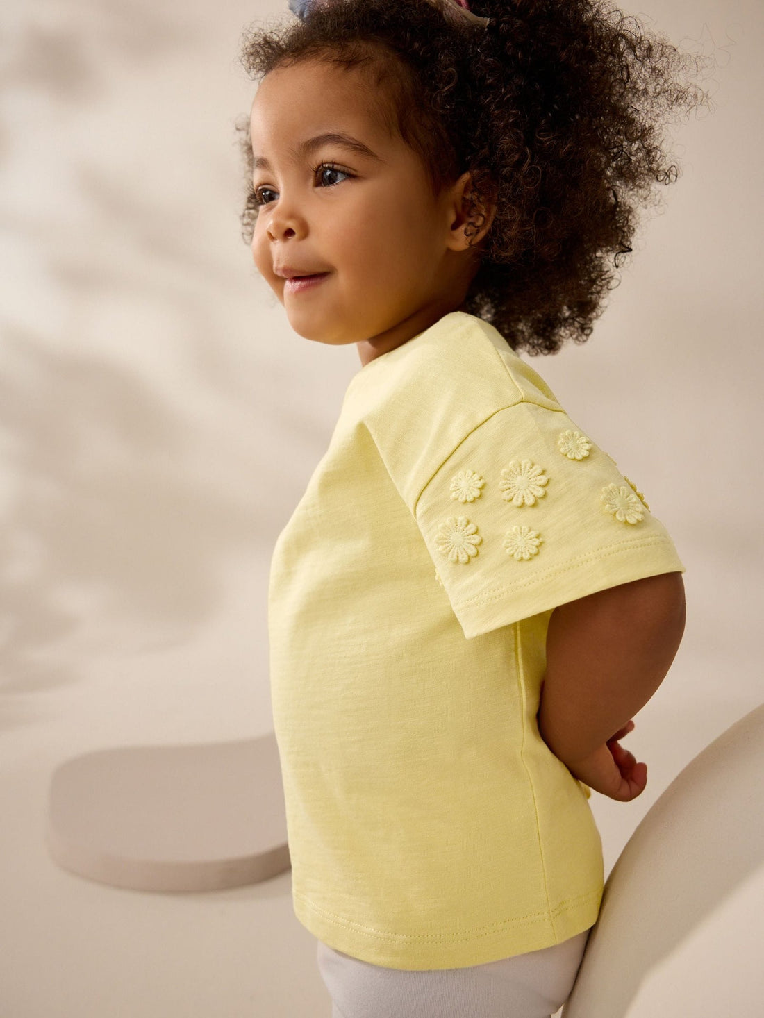 Yellow 100% Cotton Daisy Short Sleeve T-Shirt (3mths-7yrs)