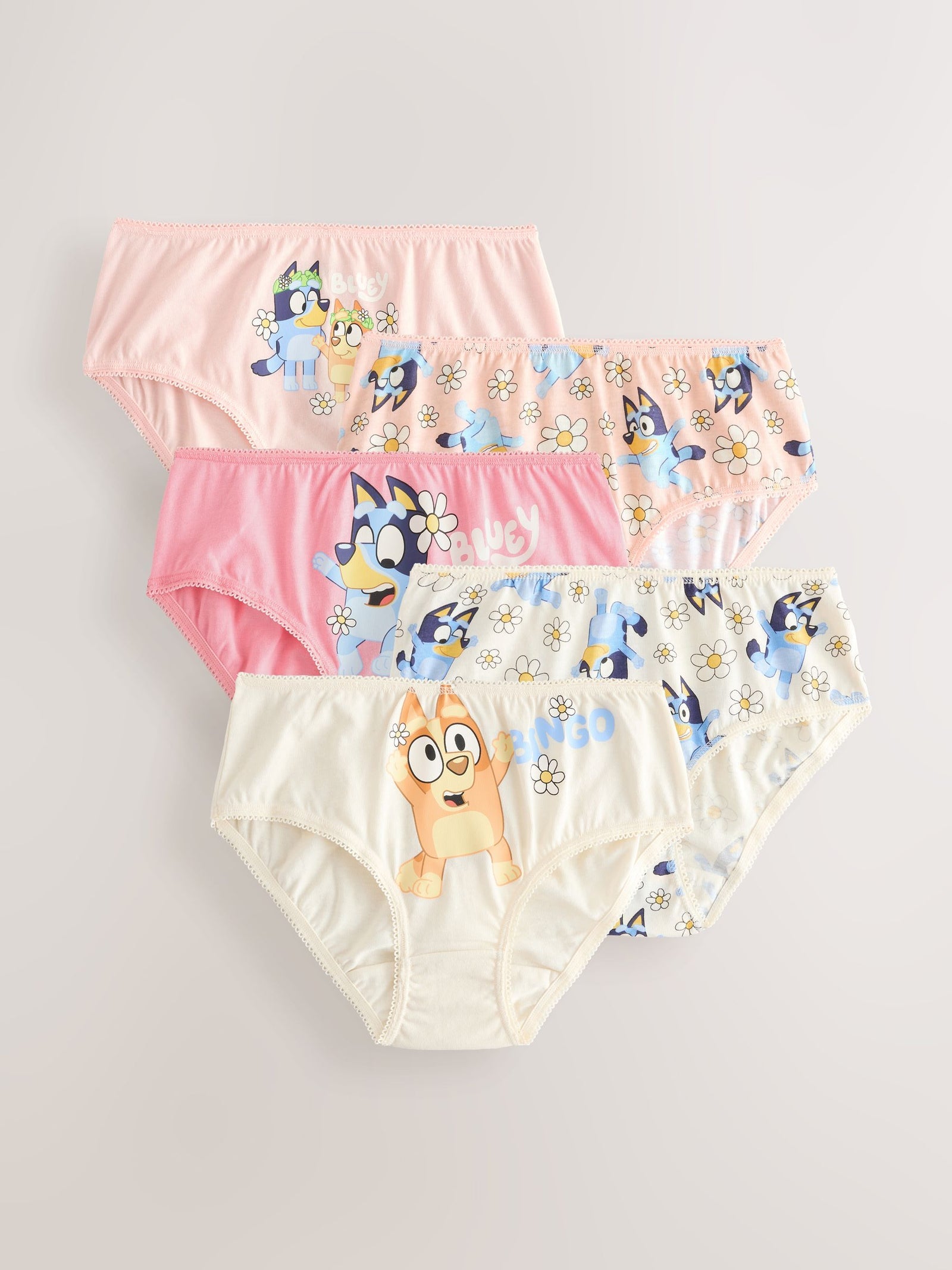 Pink Bluey Briefs 5 Pack
