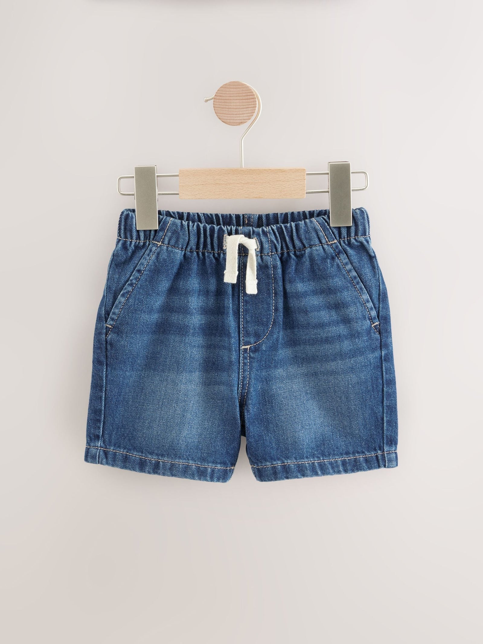 Dark Blue Pull On Loose Denim Shorts (3mths-7yrs)