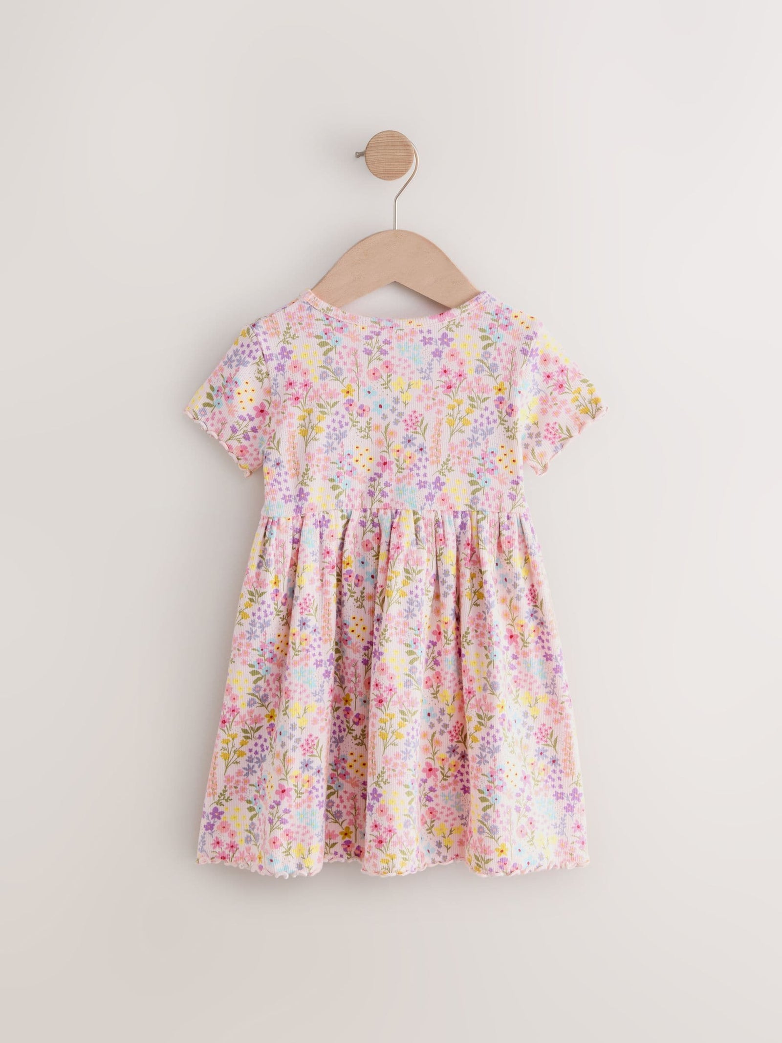 Floral Ribbed Jersey Dress (3mths-7yrs)