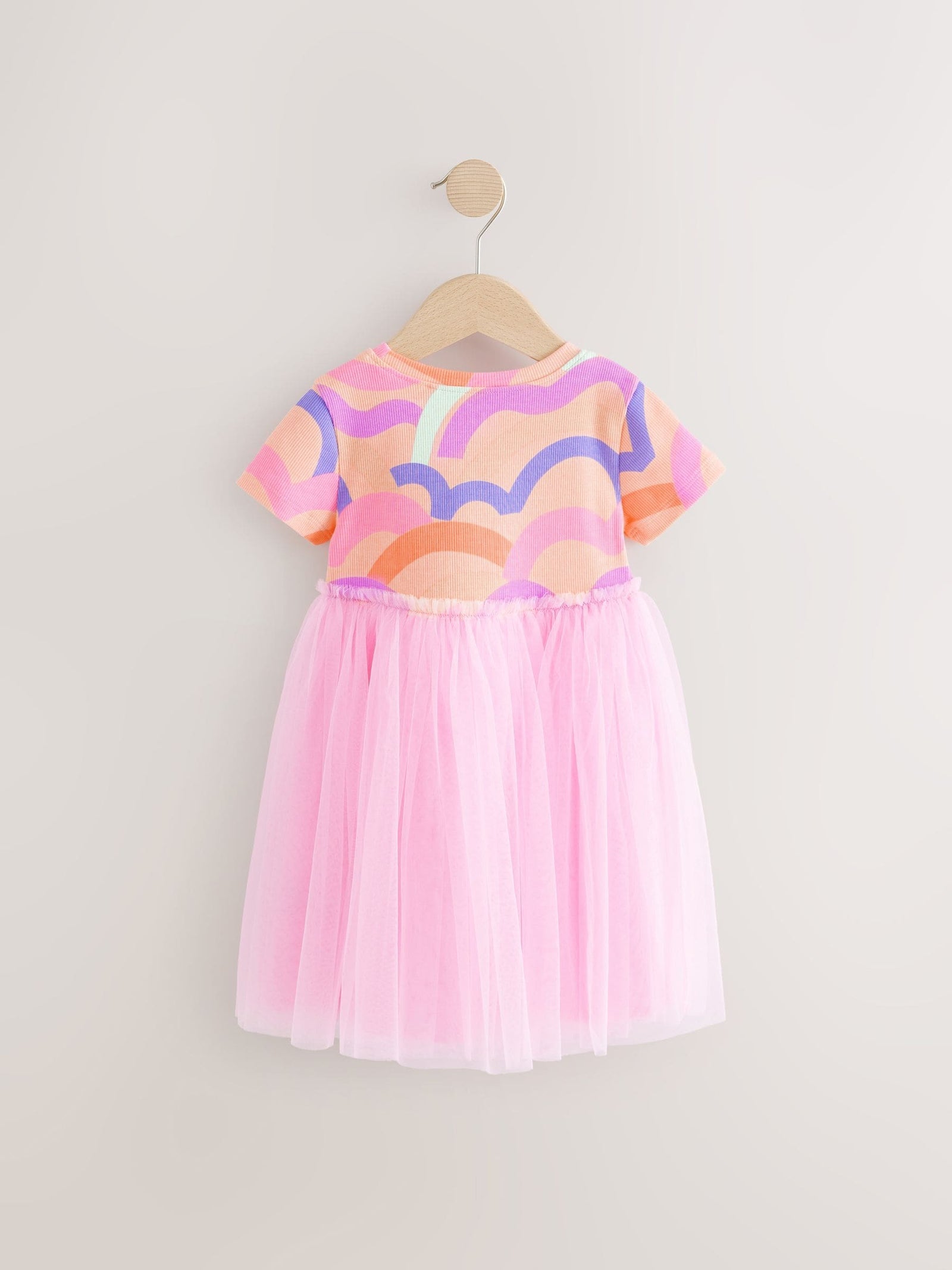 Rainbow Pink Mesh Party Dress (3mths-7yrs)