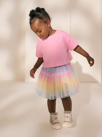 Rainbow/Pink Top and Tutu Skirt Set (3mths-7yrs)