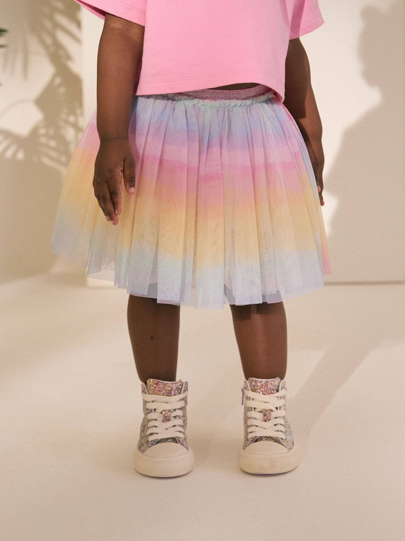 Rainbow/Pink Top and Tutu Skirt Set (3mths-7yrs)