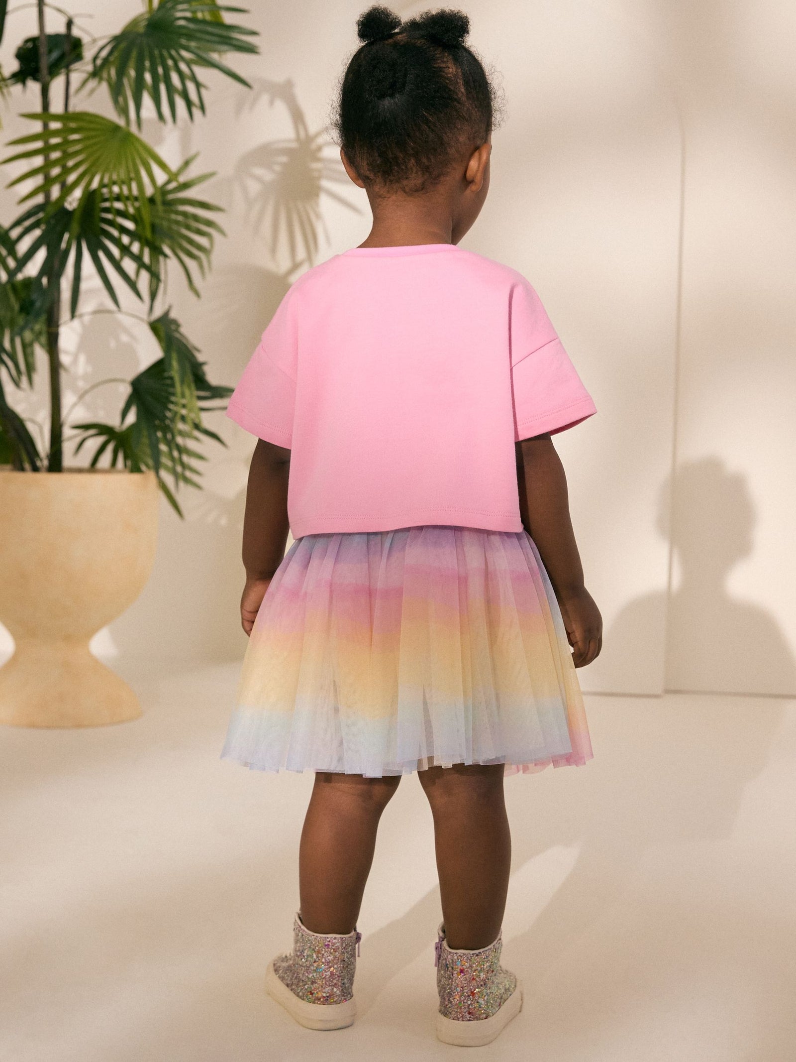 Rainbow/Pink Top and Tutu Skirt Set (3mths-7yrs)