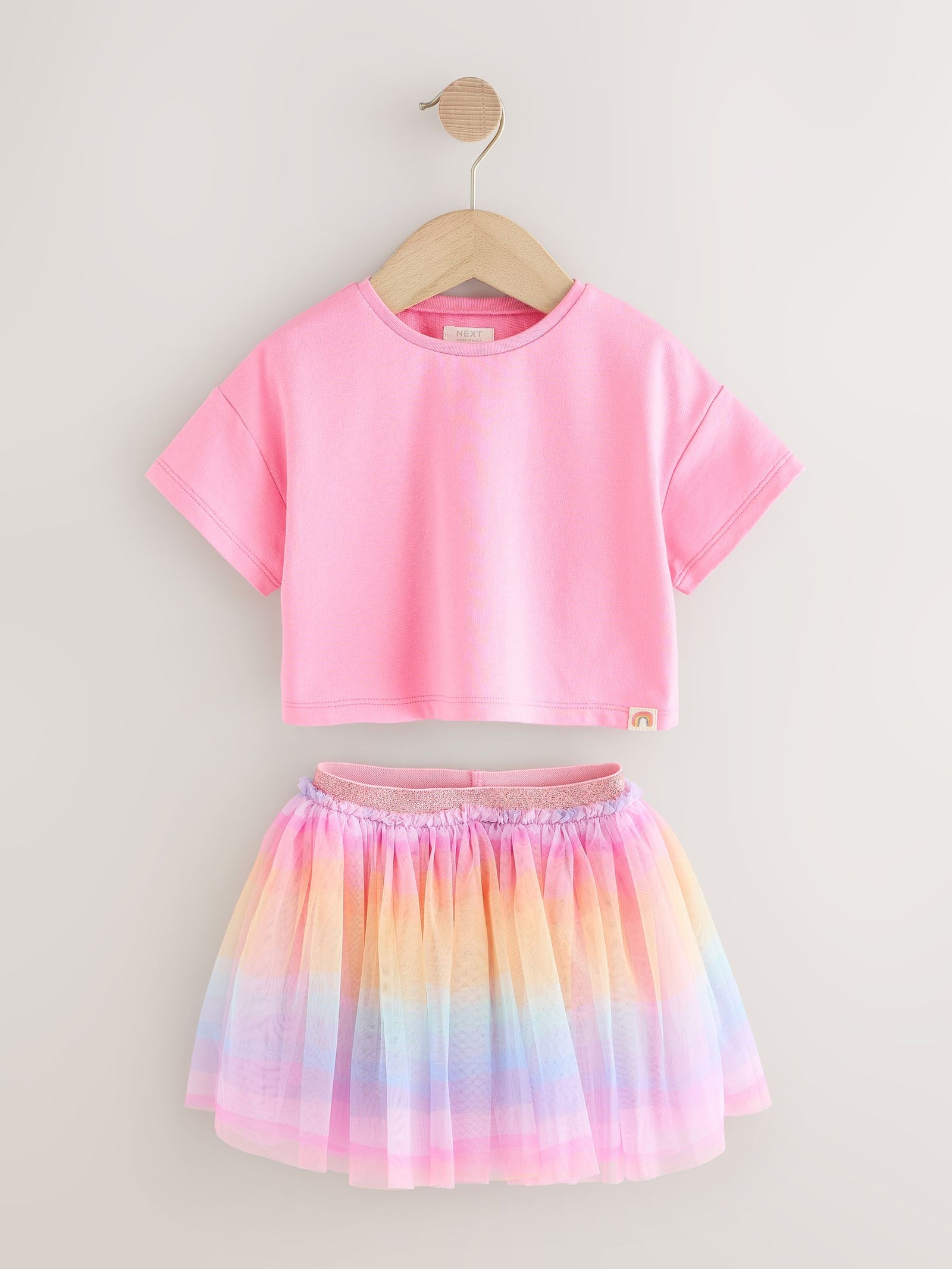 Rainbow/Pink Top and Tutu Skirt Set (3mths-7yrs)