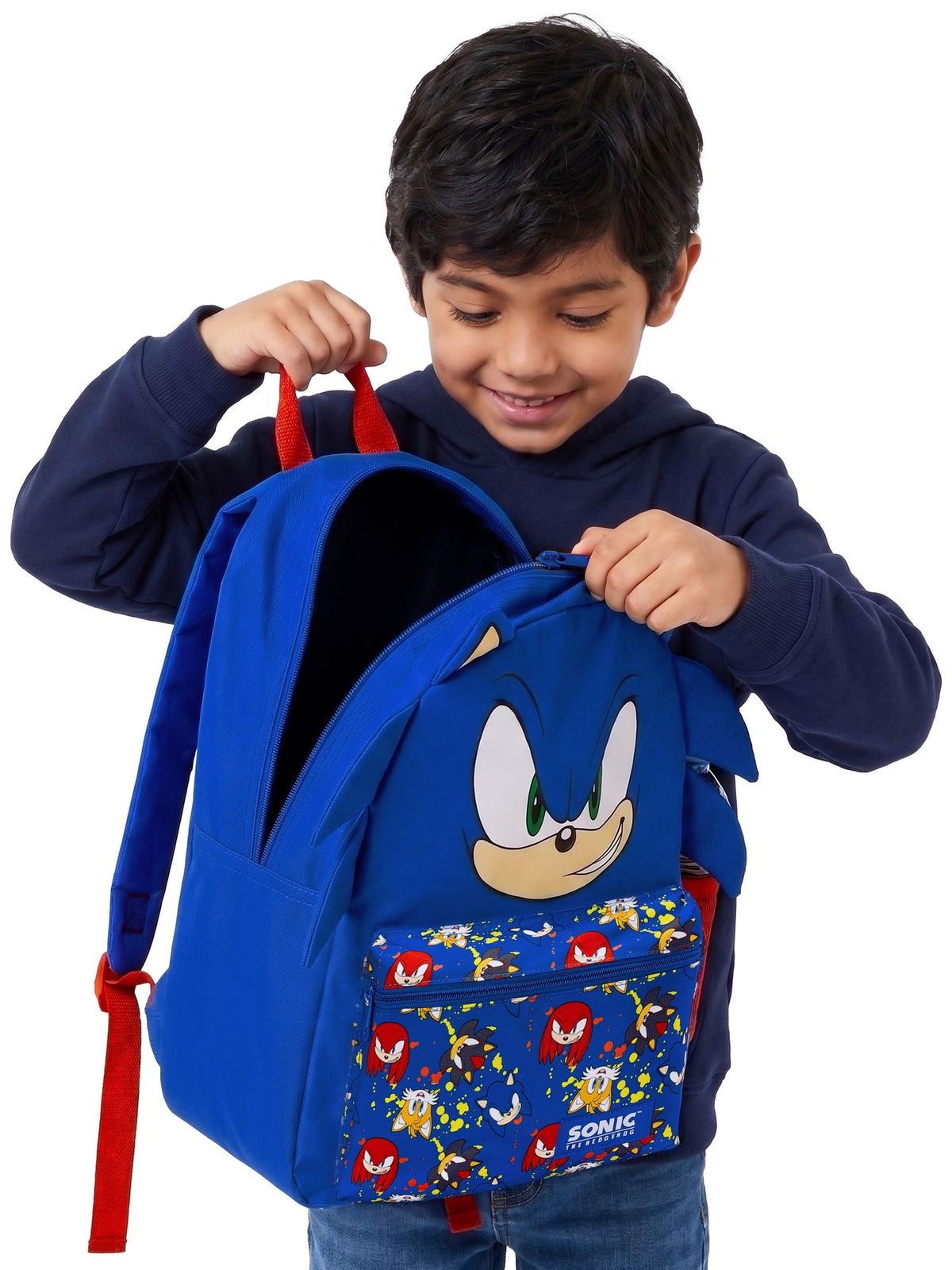 Character Blue Sonic The Hedgehog Backpack 3D Ears