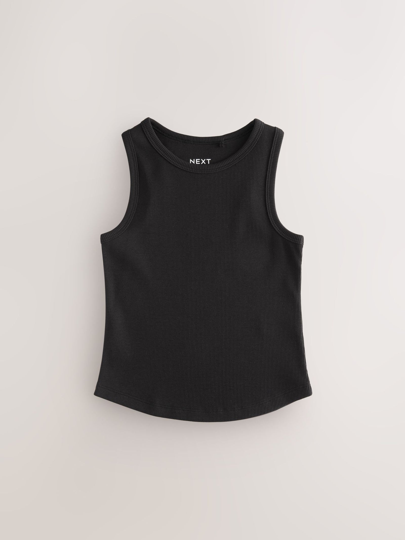 Black Rib Vest (3-16yrs)