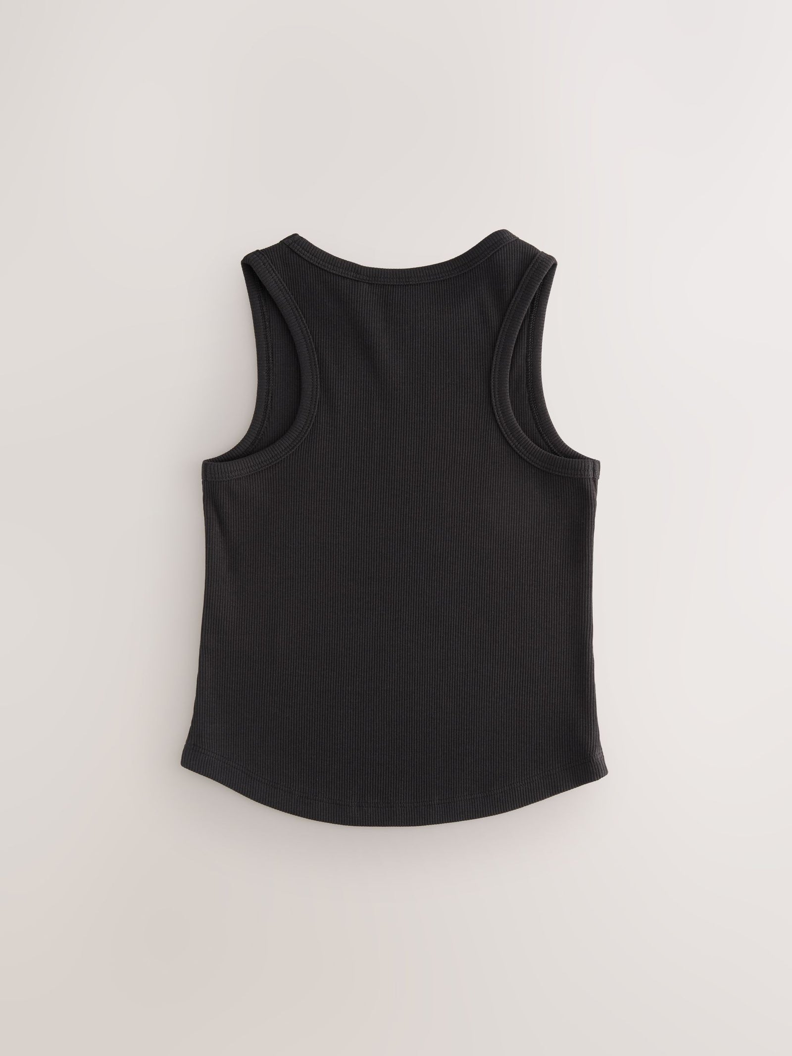Black Rib Vest (3-16yrs)