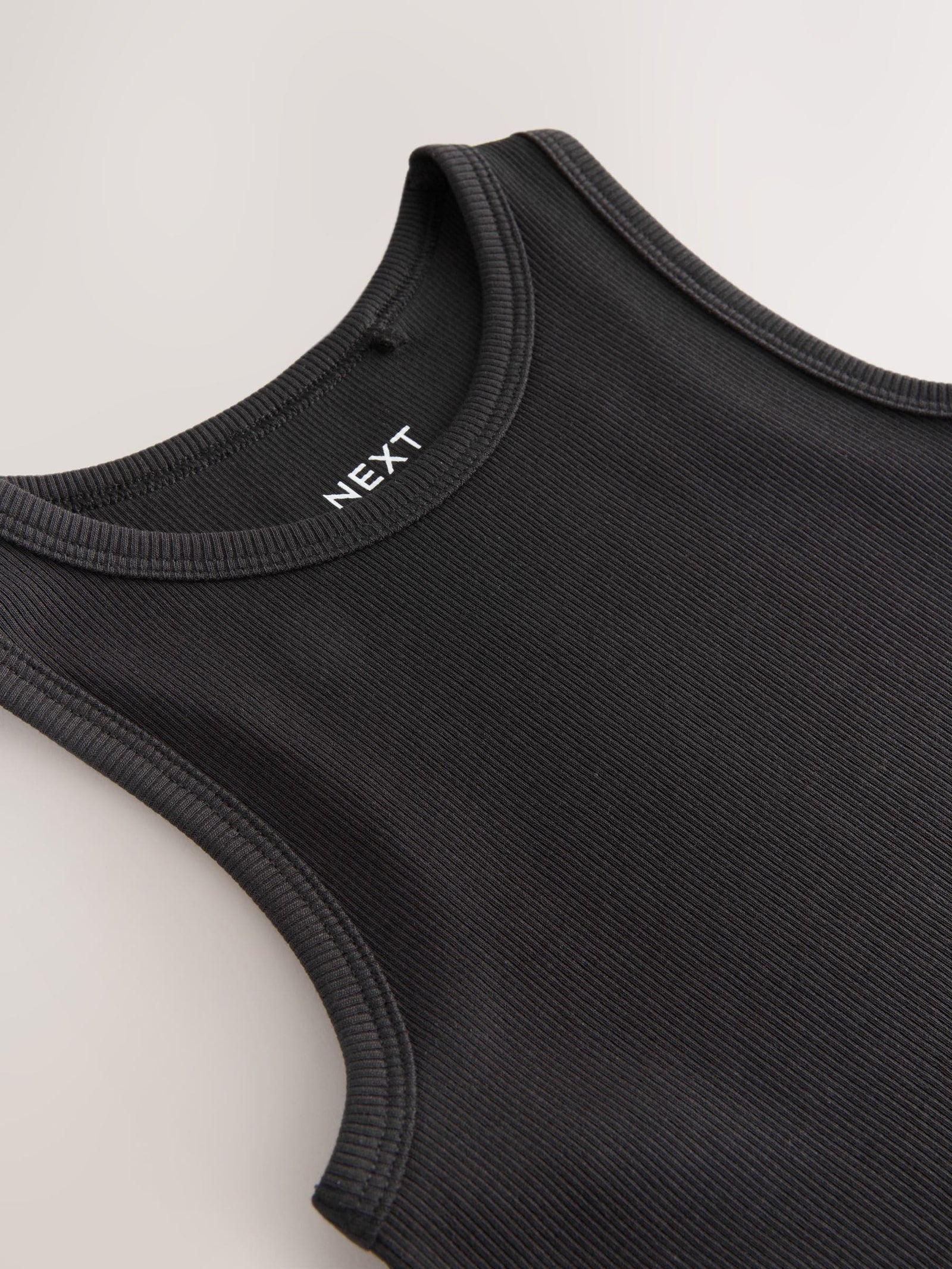 Black Rib Vest (3-16yrs)