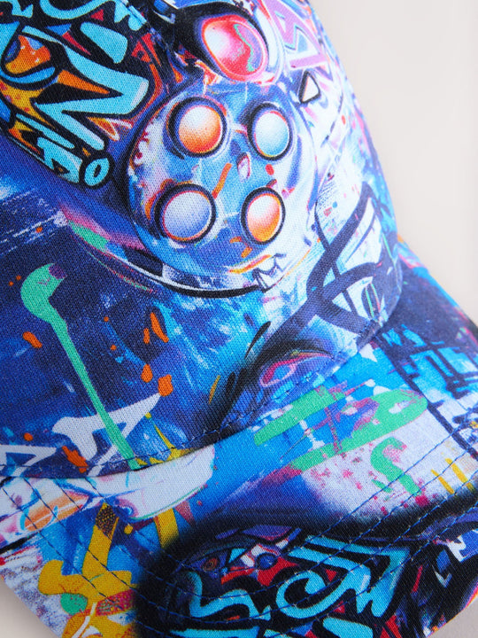Grafitti Gamer 100% Cotton Baseball Cap Hat (1-16yrs)