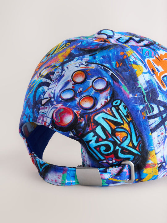 Grafitti Gamer 100% Cotton Baseball Cap Hat (1-16yrs)