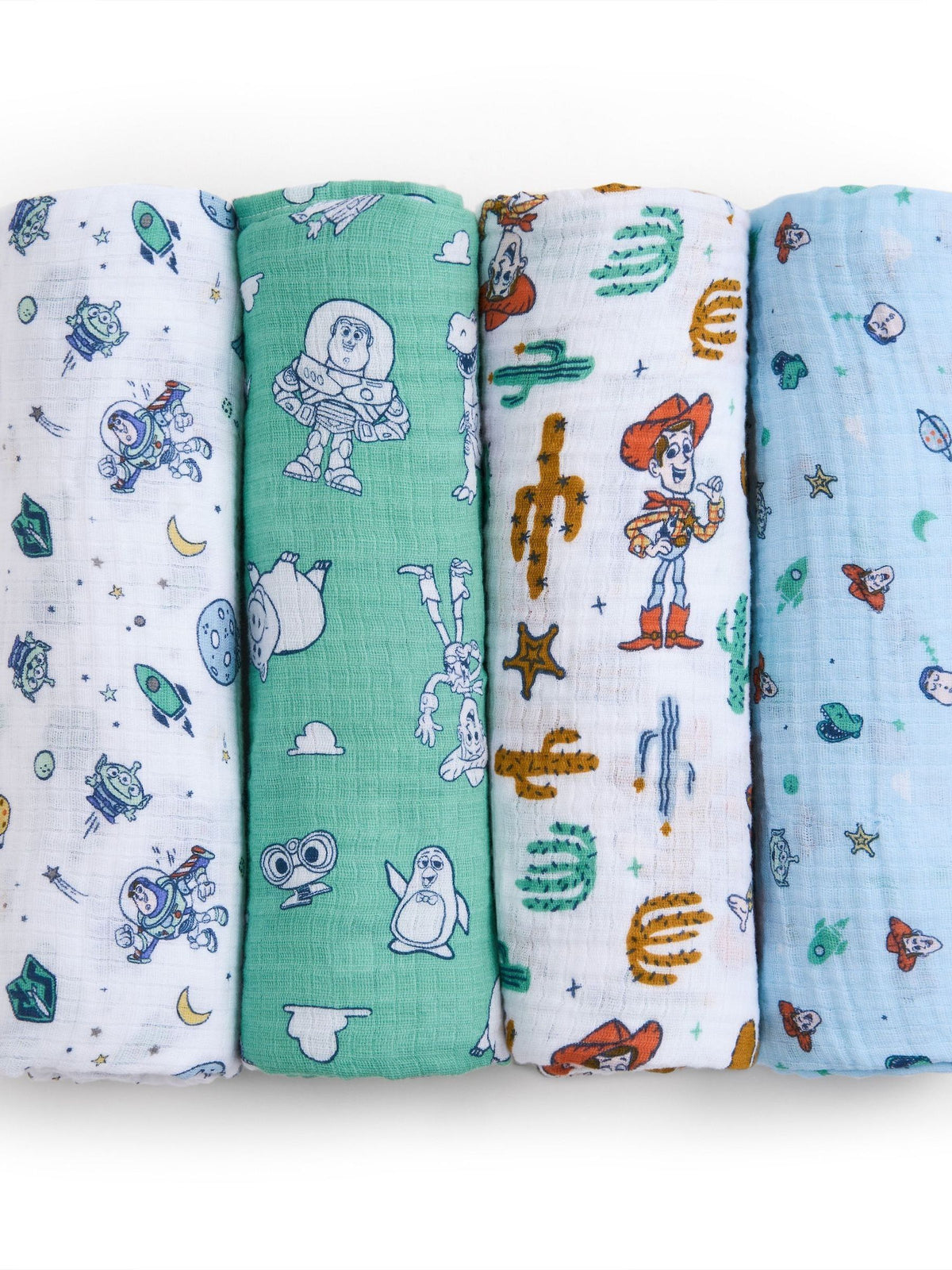 Aden + Anais White Essentials Cotton Muslin Blanket 4 Pack