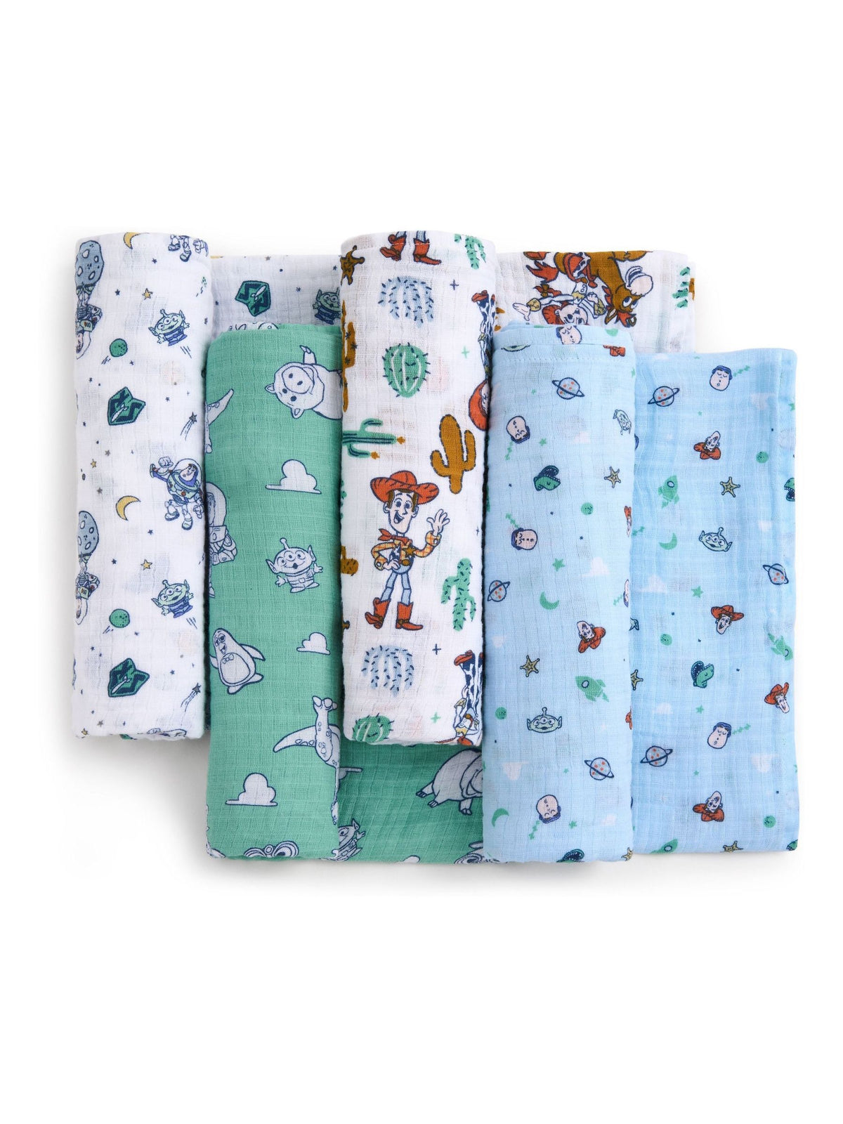 Aden + Anais White Essentials Cotton Muslin Blanket 4 Pack