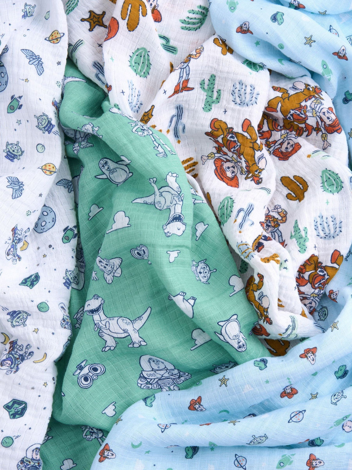 Aden + Anais White Essentials Cotton Muslin Blanket 4 Pack