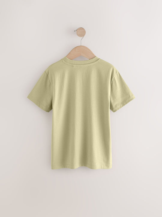 Khaki Green Regular Fit Short Sleeve T-Shirt (3-16yrs)
