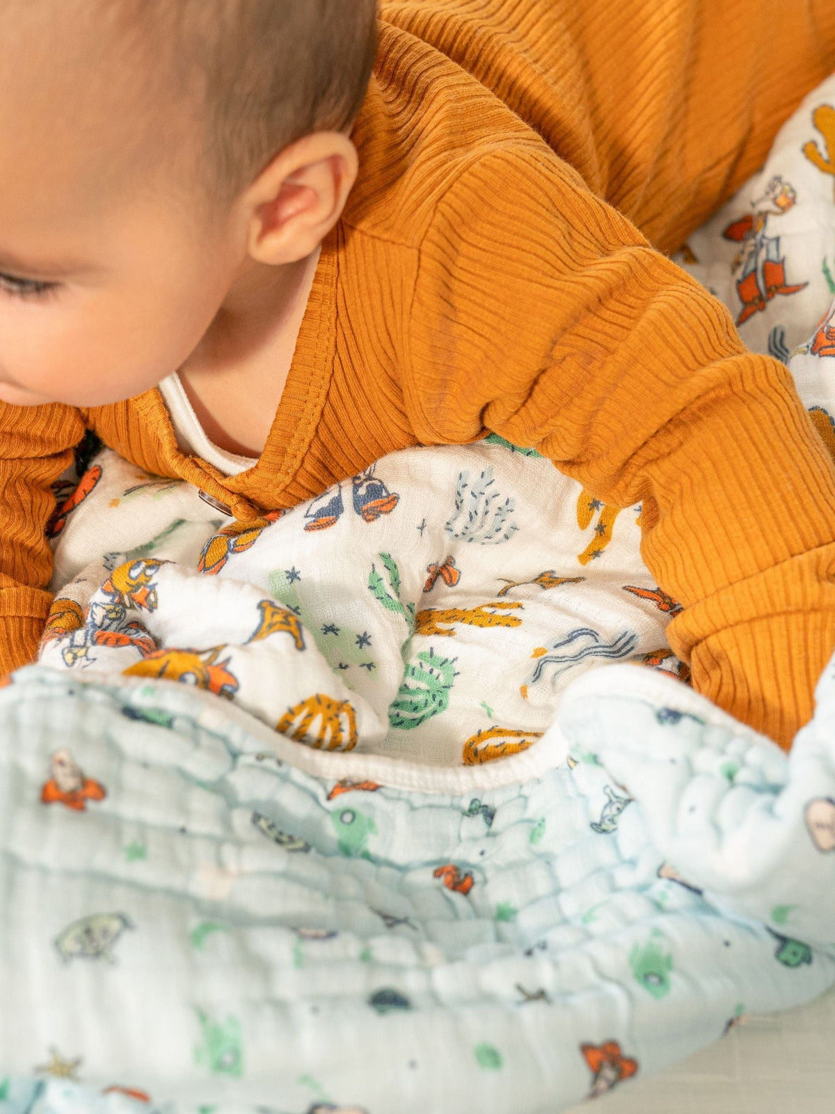 Aden + Anais White Cotton Muslin Blanket