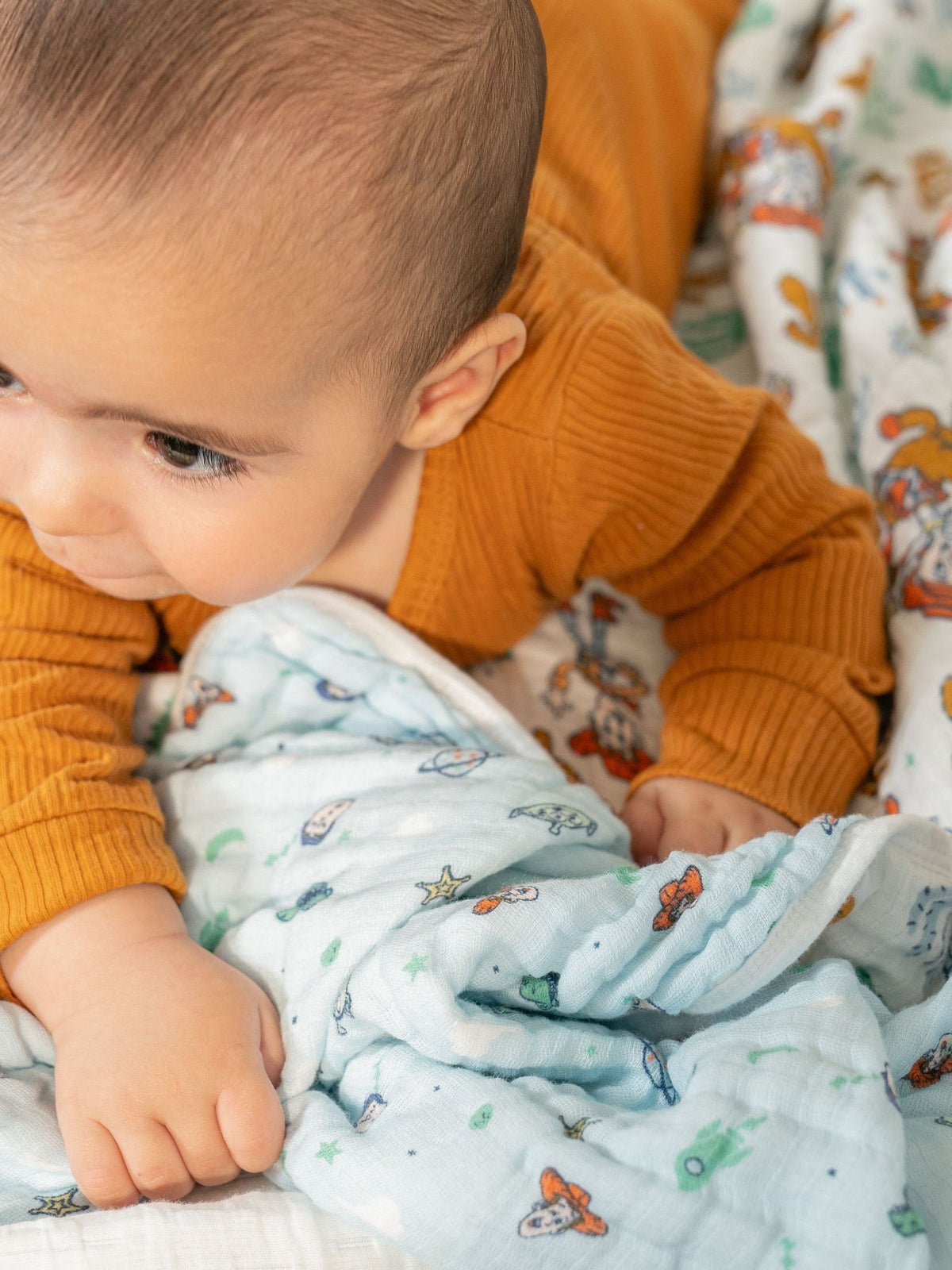 Aden + Anais White Cotton Muslin Blanket