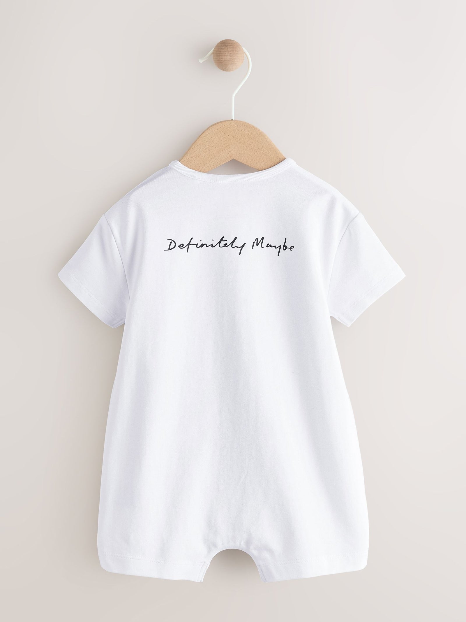 White/Black Band Baby Romper
