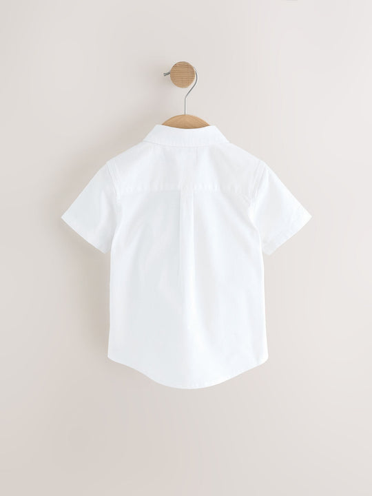 White Character Short Sleeve Oxford Shirt (3mths-7yrs)