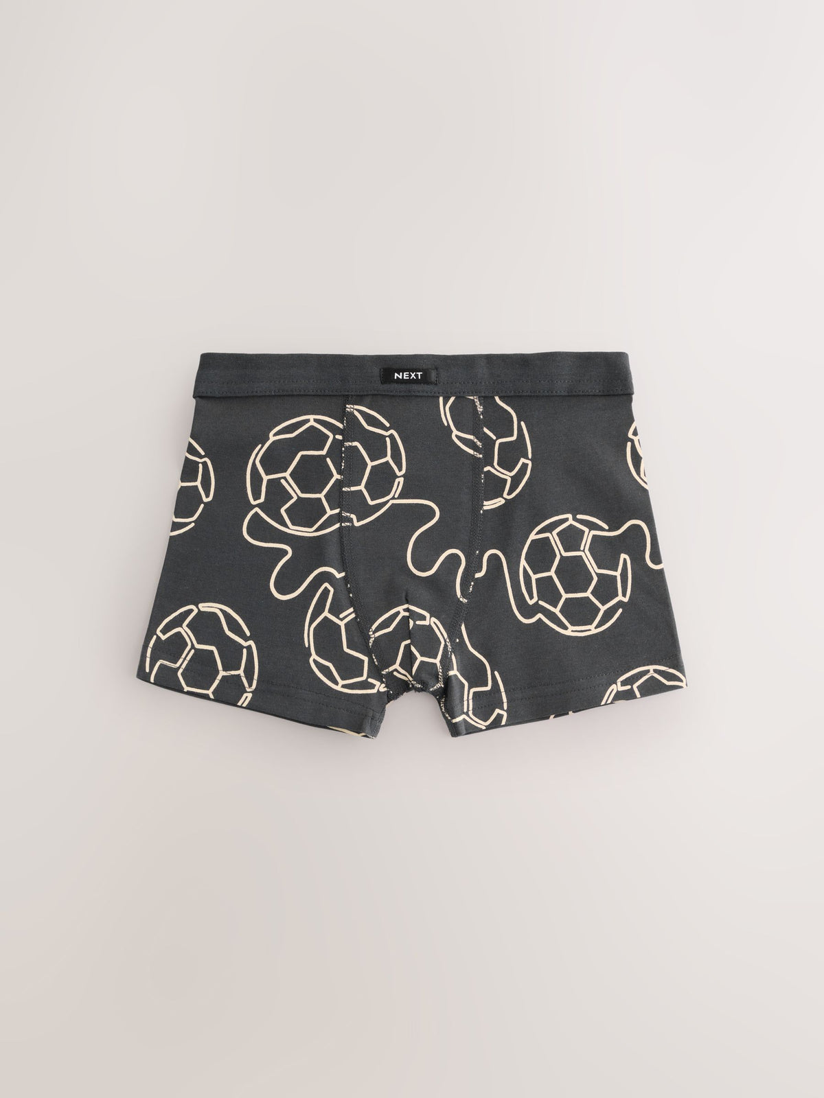 Green/Black Football Soft Waistband Trunks 5 Pack (1.5-16yrs)
