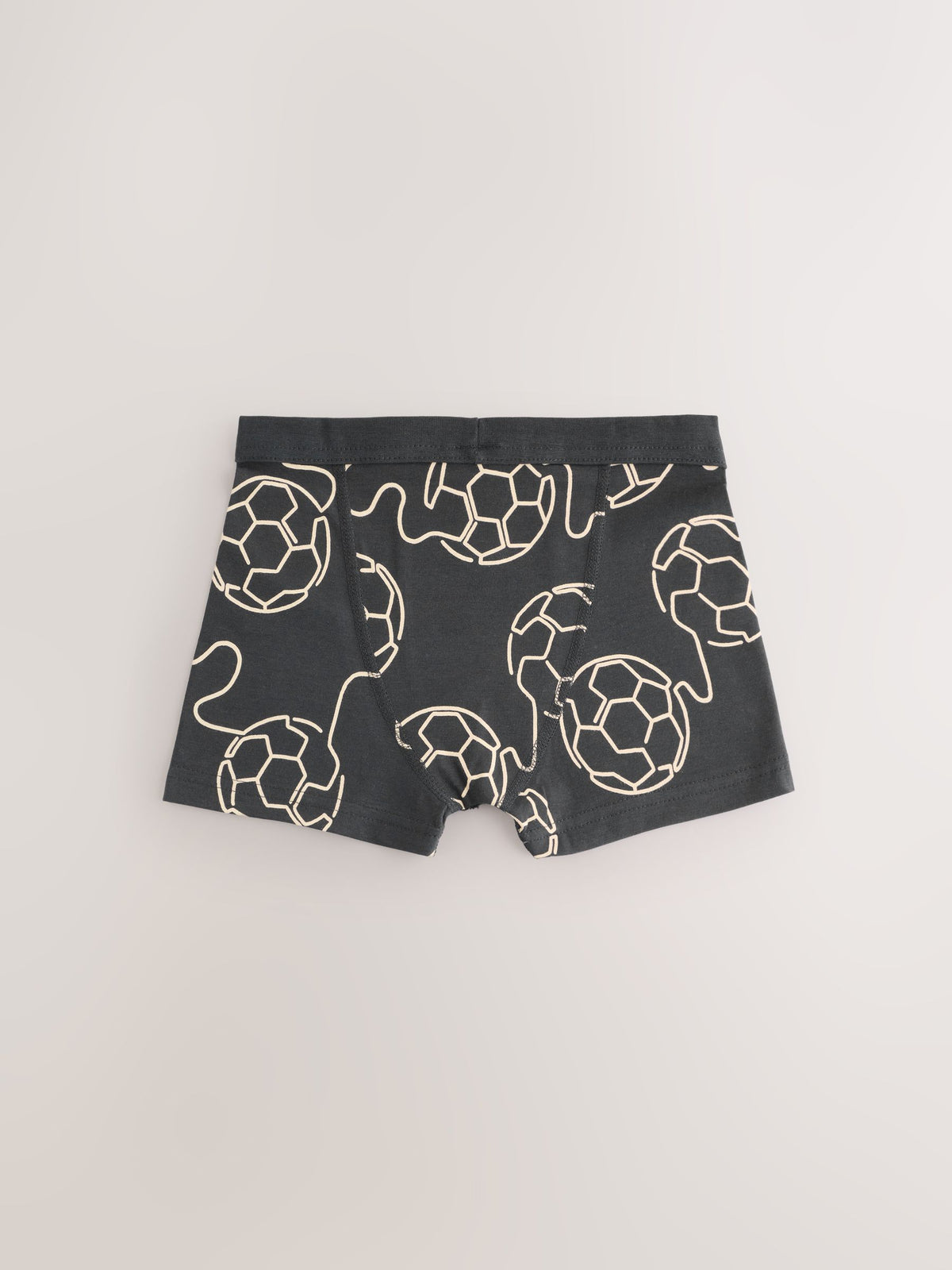Green/Black Football Soft Waistband Trunks 5 Pack (1.5-16yrs)